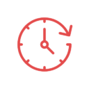 Icon Uhr mit rundem Pfeil